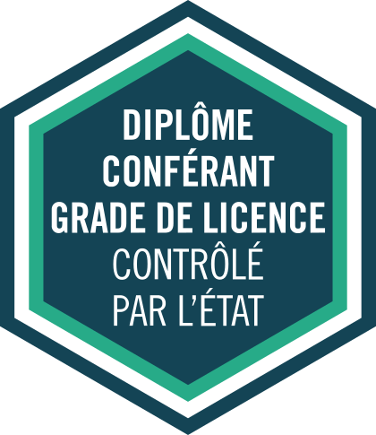 Logo Diplôme conférant Grade de Licence contrôlé par l'Etat