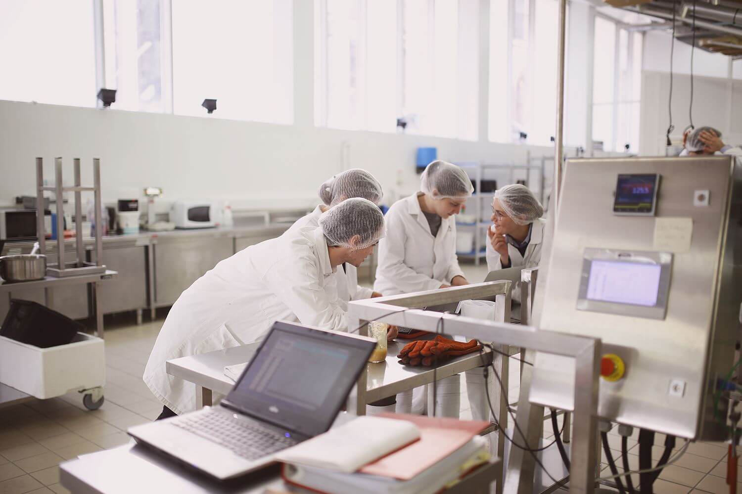 students in our pilot food plant