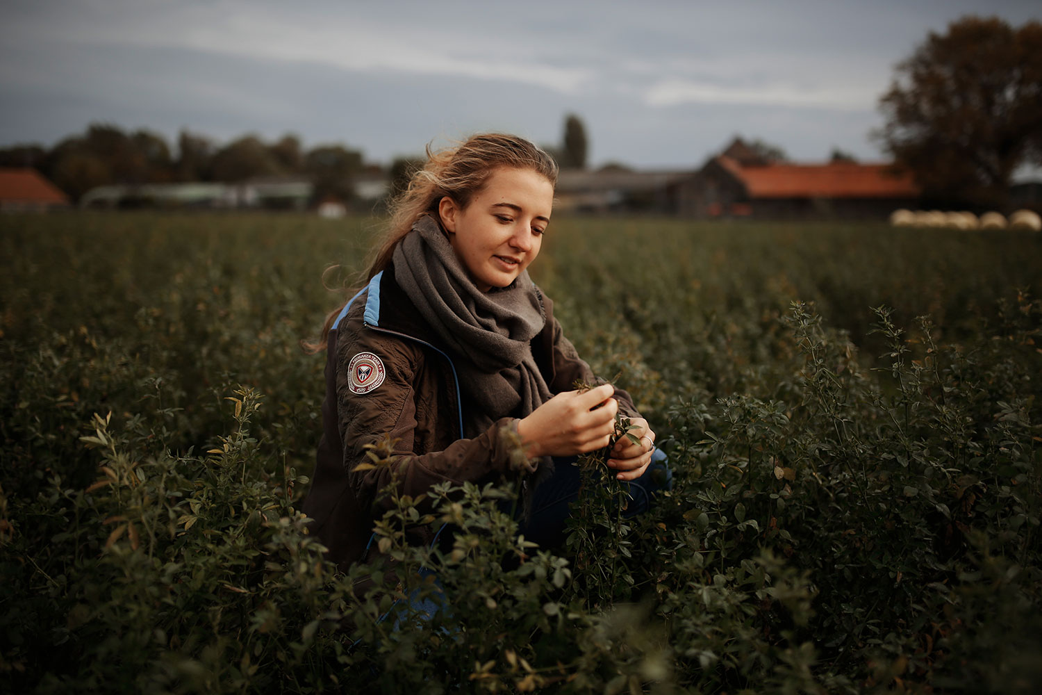 Portrait of Junia's student in a farm