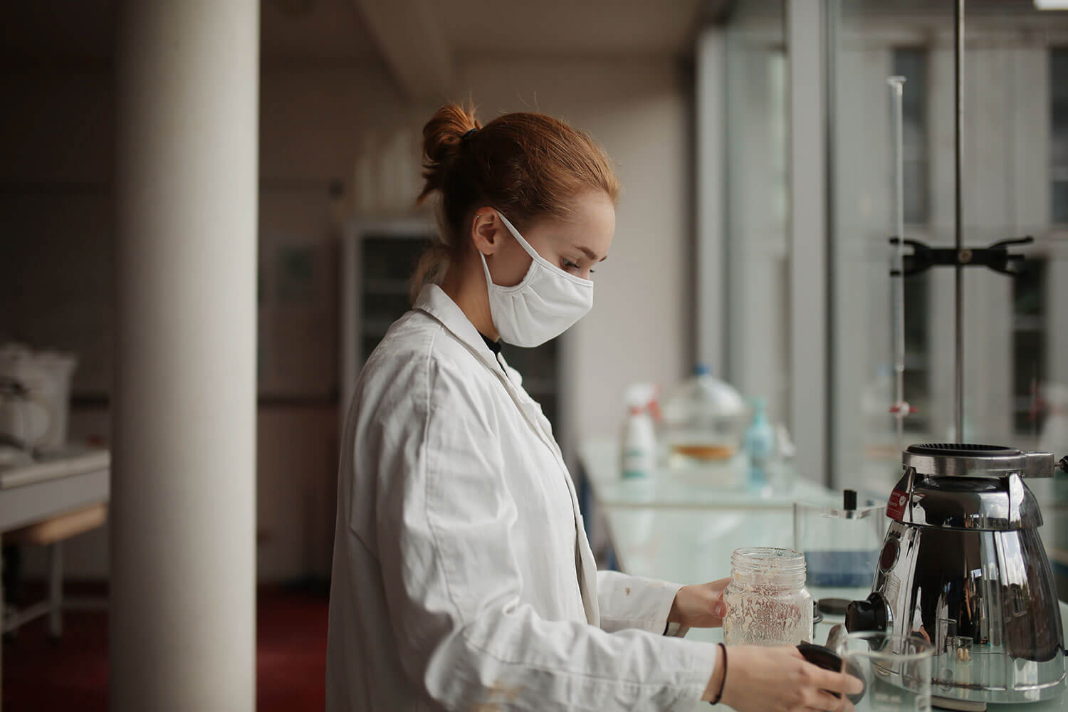 a student in a lab