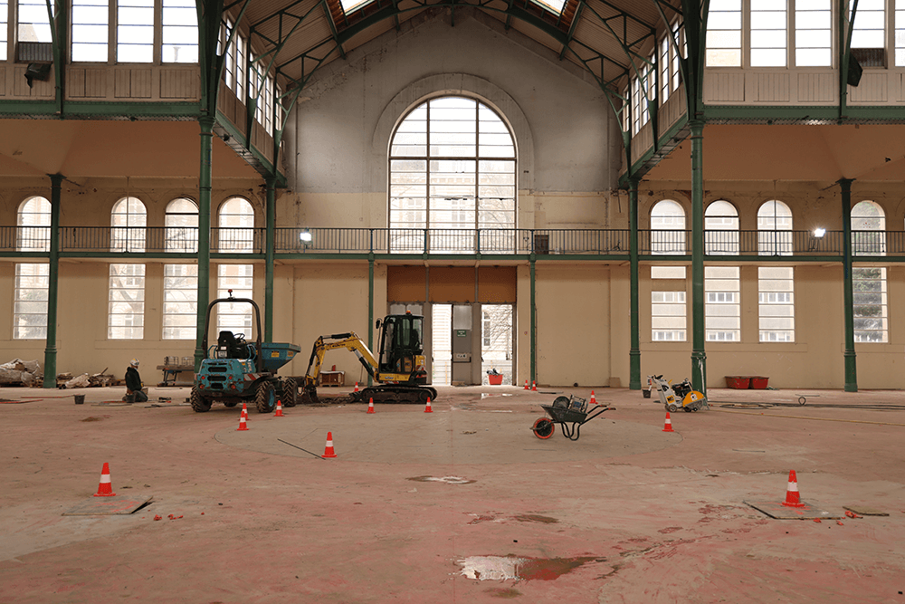 Intérieur en travaux du Palais Rameau