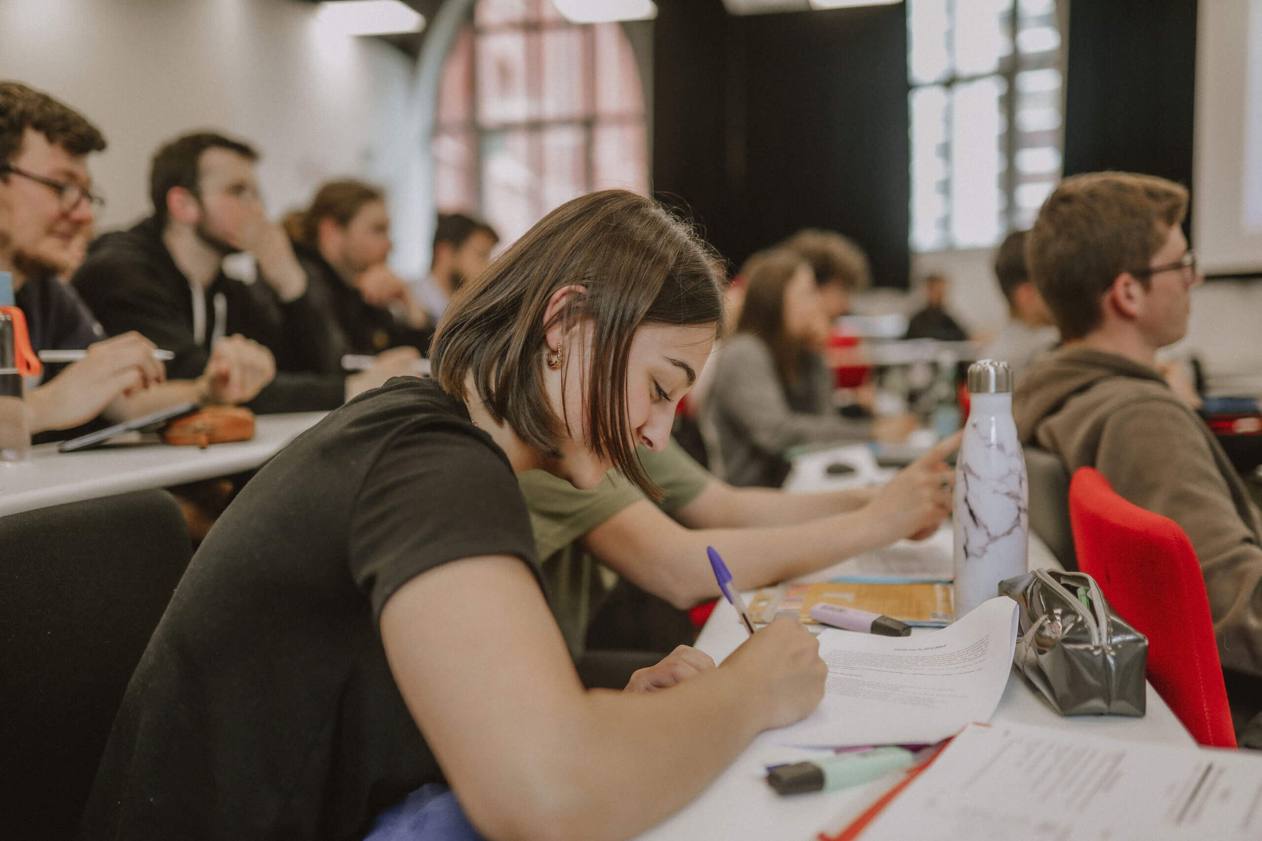 étudiante en cours