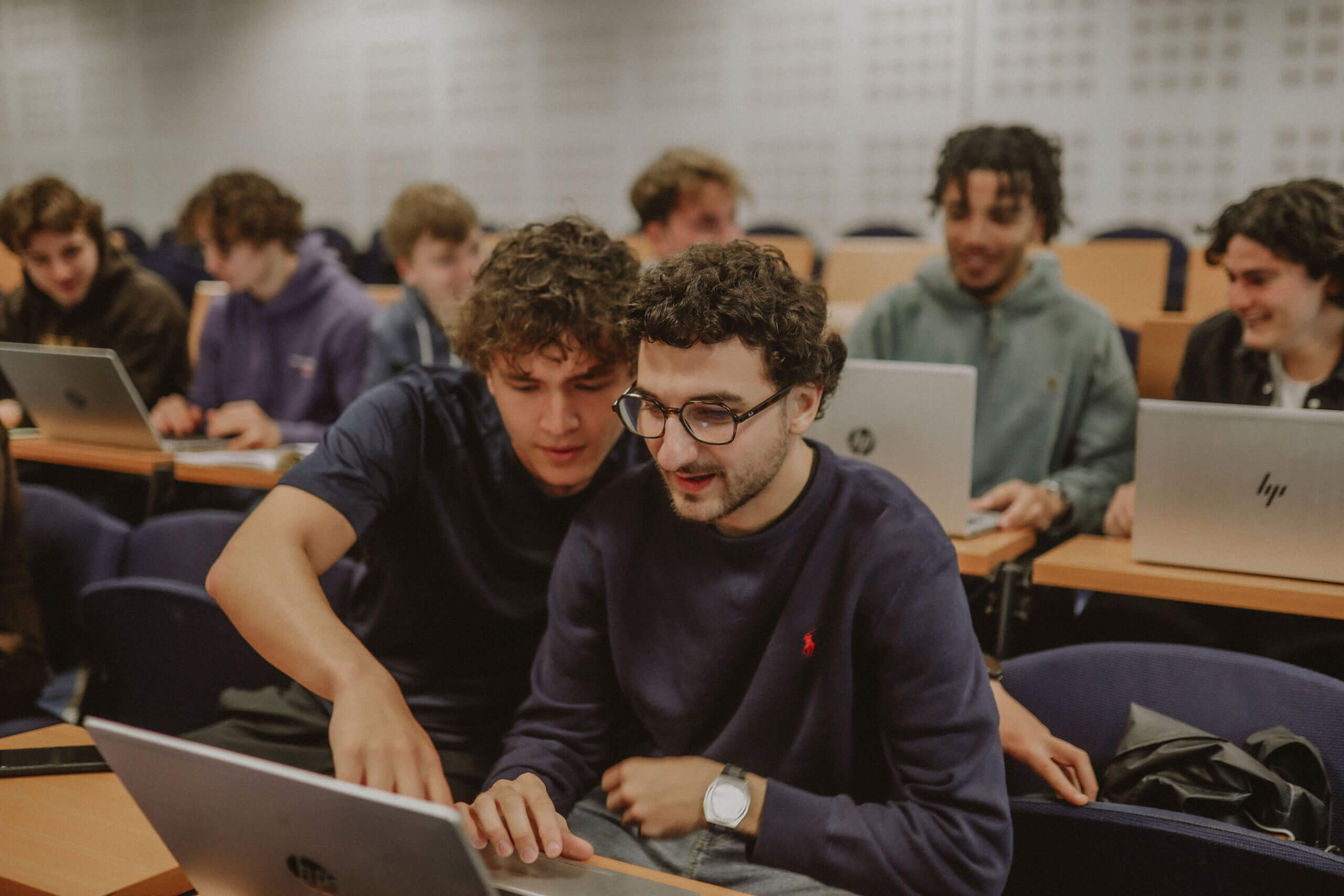 étudiants en cours